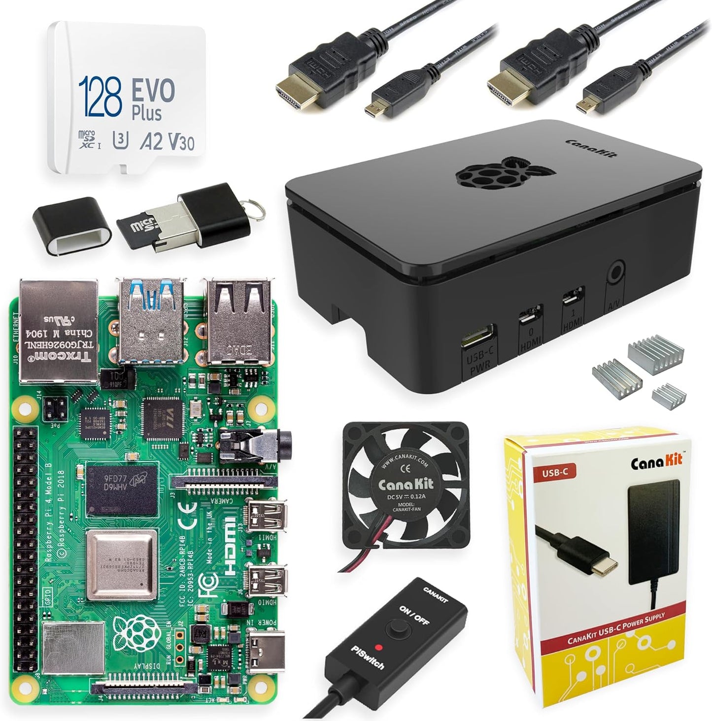 Raspberry Pi 4 8GB Extreme Kit - 128GB Edition (8GB RAM)