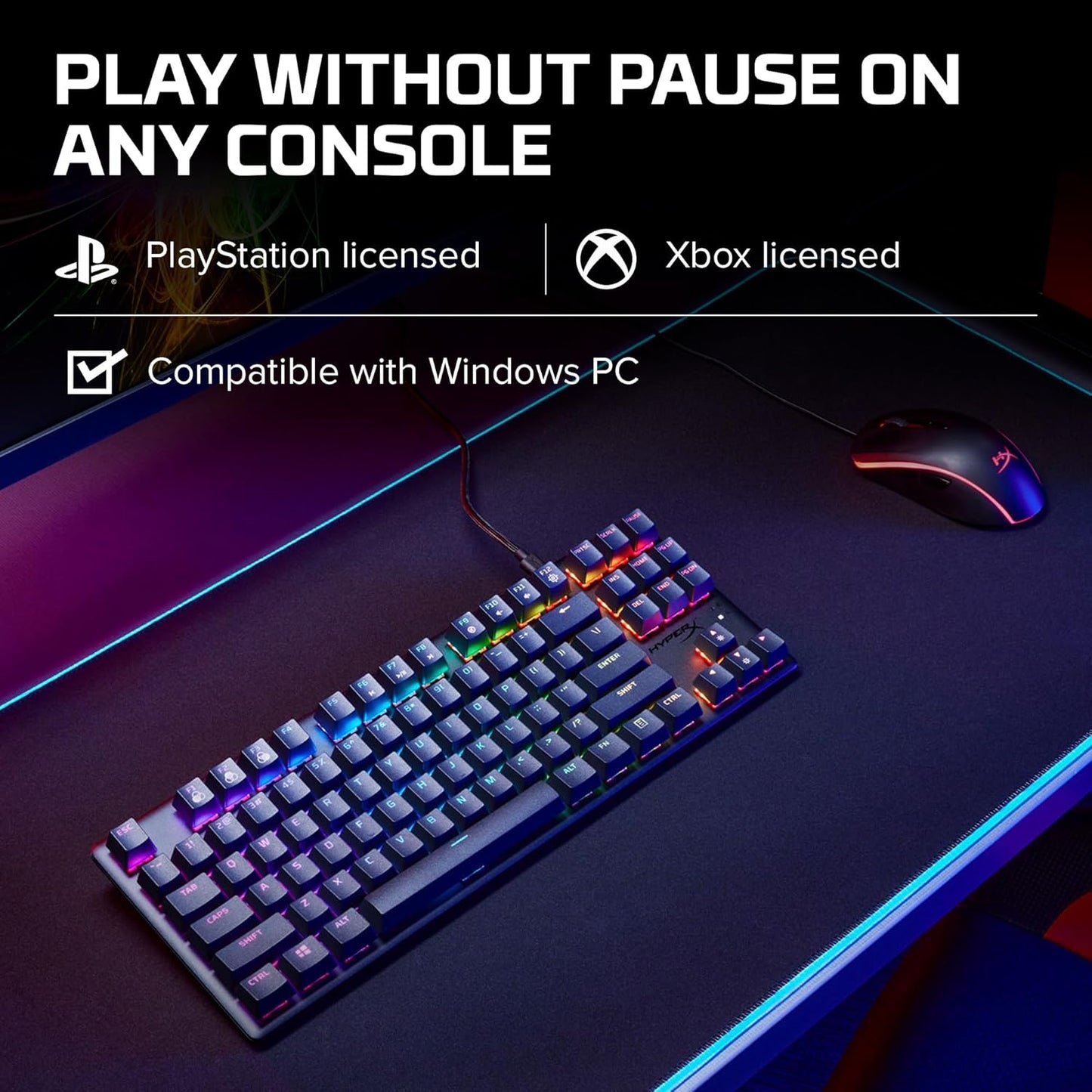 Alloy Origins Core - Tenkeyless Mechanical Gaming Keyboard, Software Controlled Light & Macro Customization, Compact Form Factor, RGB LED Backlit, Linear  Red Switch